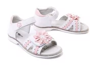 Buty dla dziewczynek - WOJTYŁKO 3S22315 biały, sandały dziecięce, rozmiary 26-30 - Wojtyłko - miniaturka - grafika 1