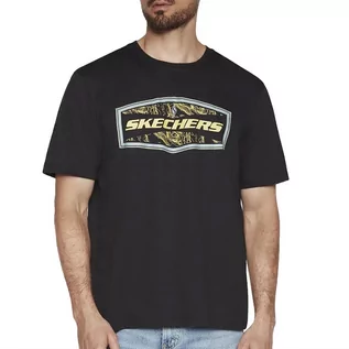 Koszulki męskie - Koszulka Skechers Latitude MTS368BLK - czarna - grafika 1