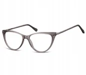 Okulary korekcyjne, oprawki, szkła - Okulary kocie oczy zerówki korekcyjne damskie - miniaturka - grafika 1