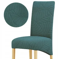 Pokrowce na meble - POKROWIEC NA KRZESŁO XL POKROWCE SKOŚNE DUŻE ŻAKARD GRUBY BUTELKOWA ZIELEŃ - miniaturka - grafika 1