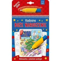 Radosne Boże Narodzenie. Malowanka z pisakiem w.2 - Kolorowanki, wyklejanki - miniaturka - grafika 1