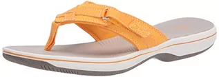 Klapki i japonki damskie - Clarks Damskie japonki morskie, Burnt Yellow Synthetic - 38 EU - grafika 1