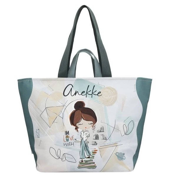 Anekke Sophia duża shopperka miękka torba tekstylna z dziewczynką