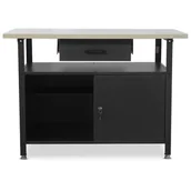 Szafy biurowe - JAN NOWAK model ERIC stół warsztatowy: czarny - miniaturka - grafika 1