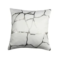 Poszewki na poduszki - Poszewka na poduszkę Wuste 45 x 45 cm biało-srebrna - miniaturka - grafika 1