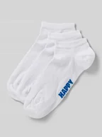 Skarpetki męskie - Krótkie skarpety z nadrukiem z logo w zestawie 3 szt. - miniaturka - grafika 1