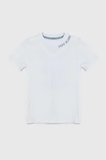 Koszulki dla chłopców - Pepe Jeans t-shirt bawełniany dziecięcy RAITH kolor biały z nadrukiem - grafika 1