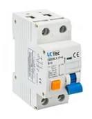 Bezpieczniki elektryczne - LC wyłącznik różnicowo-prądowy z nadmiarem 1-faz. 2P 10A 30mA - 4,5kA LC - miniaturka - grafika 1