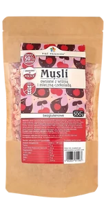 Musli owsiane z wiśnią i mleczną czekoladą bezglutenowe 500g (Pięć Przemian) - Płatki śniadaniowe i musli - miniaturka - grafika 1