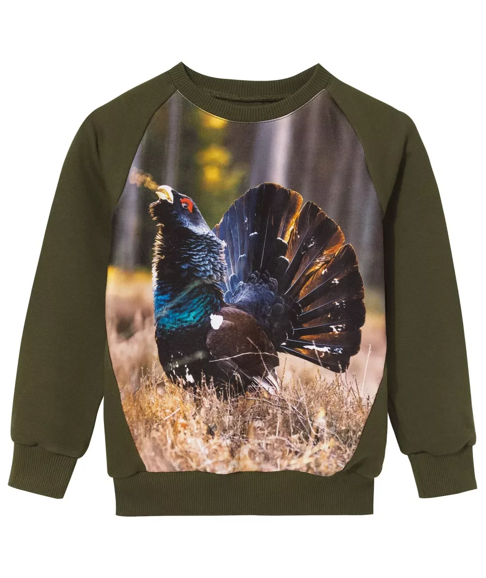 BLUZA DZIECIĘCA WADERA ZIELONA Z GŁUSZCEM-122/128