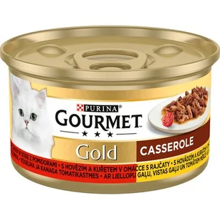 Purina Gourmet GOLD Wołowina z kurczakiem w sosie pomidorowym 12x85g - Mokra karma dla kotów - miniaturka - grafika 1