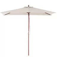 Parasole ogrodowe - Beliani Parasol ogrodowy 144 x 195 cm beżowy FLAMENCO 58129 - miniaturka - grafika 1