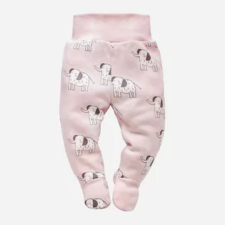 Półśpiochy - Dziecięce spodnie do spania Pinokio Wild Animals 62 cm Różowe (5901033251306) - grafika 1