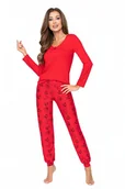 Piżamy damskie - Donna Piżama Mika Red 42 Czerwony - miniaturka - grafika 1