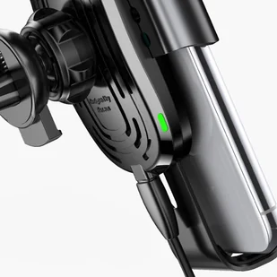 Baseus Wireless Charger Gravity uchwyt samochodowy na kratkę wentylacyjną + bezprzewodowa ładowarka Qi srebrny (WXYL-0S) - Ładowarki do telefonów - miniaturka - grafika 8