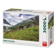 Puzzle - DINO Puzzle 3000 elementów. Norwegia. Chatki z widokiem na fiord - miniaturka - grafika 1