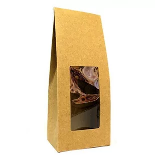Pudełko Torebka Z Okienkiem Kraft 23X9.2X6.5cm - Pudełka i szkatułki - miniaturka - grafika 1