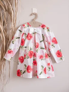 Tweedowa elegancka sukienka AYALA czerwone maki - Sukienki i spódniczki dla dziewczynek - miniaturka - grafika 1