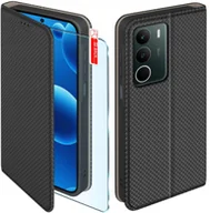 Etui i futerały do telefonów - Etui z klapką do Realme C71 Zamykane Czarne Futerał + Szkło 9H - miniaturka - grafika 1