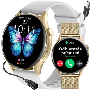 Gravity T11-2 PROF Biały, Złoty - Smartwatch - miniaturka - grafika 1