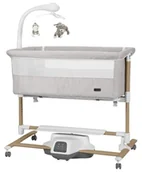 Łóżeczka i kojce - Łóżeczko dostawne z systemem kołysania Carrello BLOOM SILK BEIGE kołyska - miniaturka - grafika 1