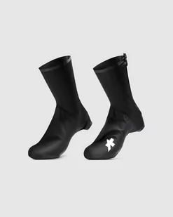 ASSOS Ochraniacze na buty rowerowe przeciwdeszczowe RS RAIN BOOTIES black series - Buty rowerowe - miniaturka - grafika 1