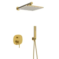 Zestawy prysznicowe - Laveo Zestaw prysznicowy podtynkowy Pola złoty szczotkowany BAP_G0PB - miniaturka - grafika 1