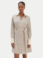 Sukienki - Guess Sukienka koszulowa W6RK90 WF1T2 Beżowy Regular Fit - miniaturka - grafika 1