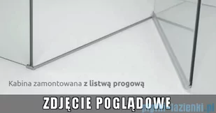Radaway Nes 8 Black KDD B kabina walk in 100cm lewa przejrzyste 10074100-54-01L - Kabiny prysznicowe - miniaturka - grafika 1
