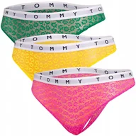 Majtki damskie - TOMMY HILFIGER MAJTKI DAMSKIE STRINGI 3P THONG rXS - miniaturka - grafika 1