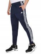 Spodnie męskie - SPODNIE męskie ADIDAS SPORTOWE H46106 poliestrowe granatowe dresy 3XL - miniaturka - grafika 1