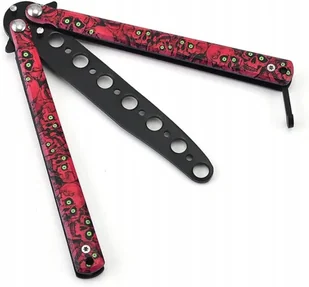 NÓŻ TRENINGOWY MOTYLKOWY TĘPY MOTYLEK CZERWONY - Noże - miniaturka - grafika 1