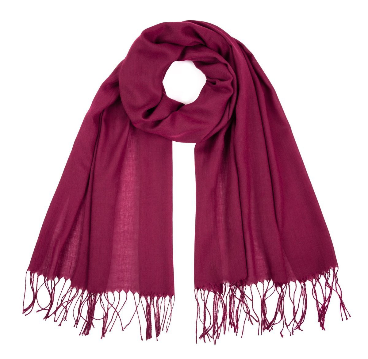 Szalik Damski Miękki Z Frędzlami Klasyczny Cienki Elegancki Wiosenny Jesień