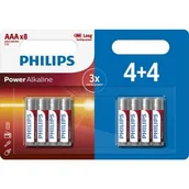 Baterie i akcesoria - Baterie AAA LR03 PHILIPS Power Alkaline (8 szt.) - miniaturka - grafika 1