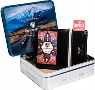 Peterson Skórzany portfel męski w orientacji poziomej Peterson NoSize - Portfele - miniaturka - grafika 1