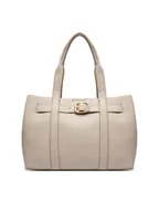 Torebki damskie - Calvin Klein Torebka Buckle Medium Tote LV04F3294G Écru - miniaturka - grafika 1