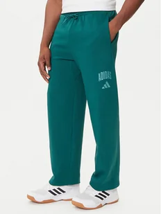 adidas Spodnie dresowe Collegiate JM9178 Zielony Regular Fit - Spodnie sportowe męskie - miniaturka - grafika 1