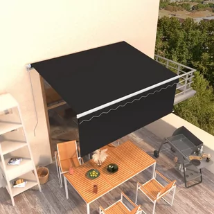VidaXL Lumarko Ręcznie zwijana markiza z zasłoną, 3x2,5 m, antracytowa  3069259 VidaXL - Markizy - miniaturka - grafika 1