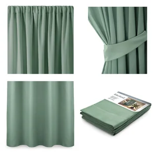 Amelia Home, Zasłona, Pleat, Mint, 140x245, 1szt. - Zasłony - miniaturka - grafika 1
