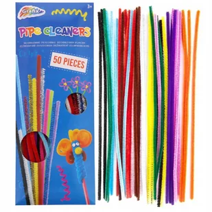 Druciki Kreatywne Kolorowe Mix Dekoracyjne Wyciory 50 Szt Szenilowe 30 Cm - Prace ręczne dla dzieci - miniaturka - grafika 1