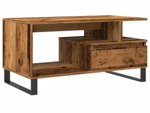 Stolik kawowy z szufladą stare drewno M6-D87 - Ławy i stoliki kawowe - miniaturka - grafika 1
