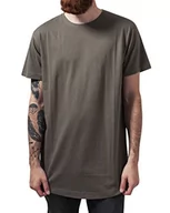 Koszulki męskie - Urban Classics Męski T-shirt Shaped Long Tee jednokolorowy, długi krój koszulka męska, dostępna w wielu różnych kolorach, rozmiary XS-5XL, Army Green, 4XL - miniaturka - grafika 1
