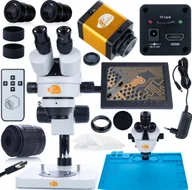 Mikroskopy i lupy - Mikroskop Rosfix ZESTAW MIKROSKOP OPTYCZNY MERCURY KAMERA 12MPIX HD+ MATA UCHWYT WYŚWIETLACZ - miniaturka - grafika 1