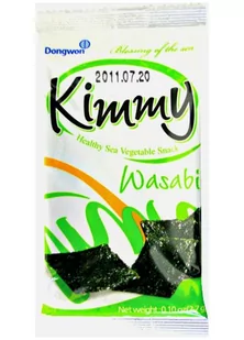 Snacki z alg morskich Kimmy Wasabi 2,7g - Dongwon Yangban - Pasztet i przetwory mięsne - miniaturka - grafika 1