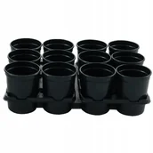 Donice - Doniczki okrągłe 12 szt. + paletka - miniaturka - grafika 1