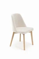 Krzesła - Flavio 1 krzesło tapicerowane beżowe nogi dąb artisan - miniaturka - grafika 1