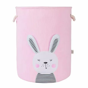 Kosz dziecięcy na zabawki 35x45 Królik różowy - Grzechotki dla dzieci - miniaturka - grafika 1