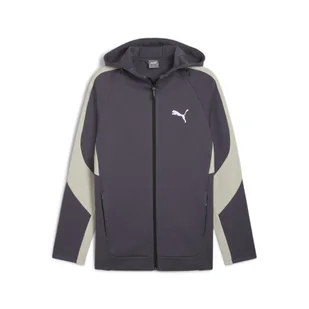 Męska rozpinana bluza z kapturem EVOSTRIPE PUMA Galactic Gray - Kurtki męskie - miniaturka - grafika 1