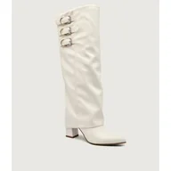 Kozaki damskie - Guess Kozaki na słupku GARICA z dodatkiem skóry - miniaturka - grafika 1