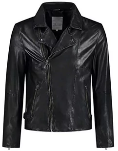 Goosecraft Męska kurtka GC Berliner Biker BLACK Leather Jacket, czarna, XXXL - Kurtki męskie - miniaturka - grafika 1